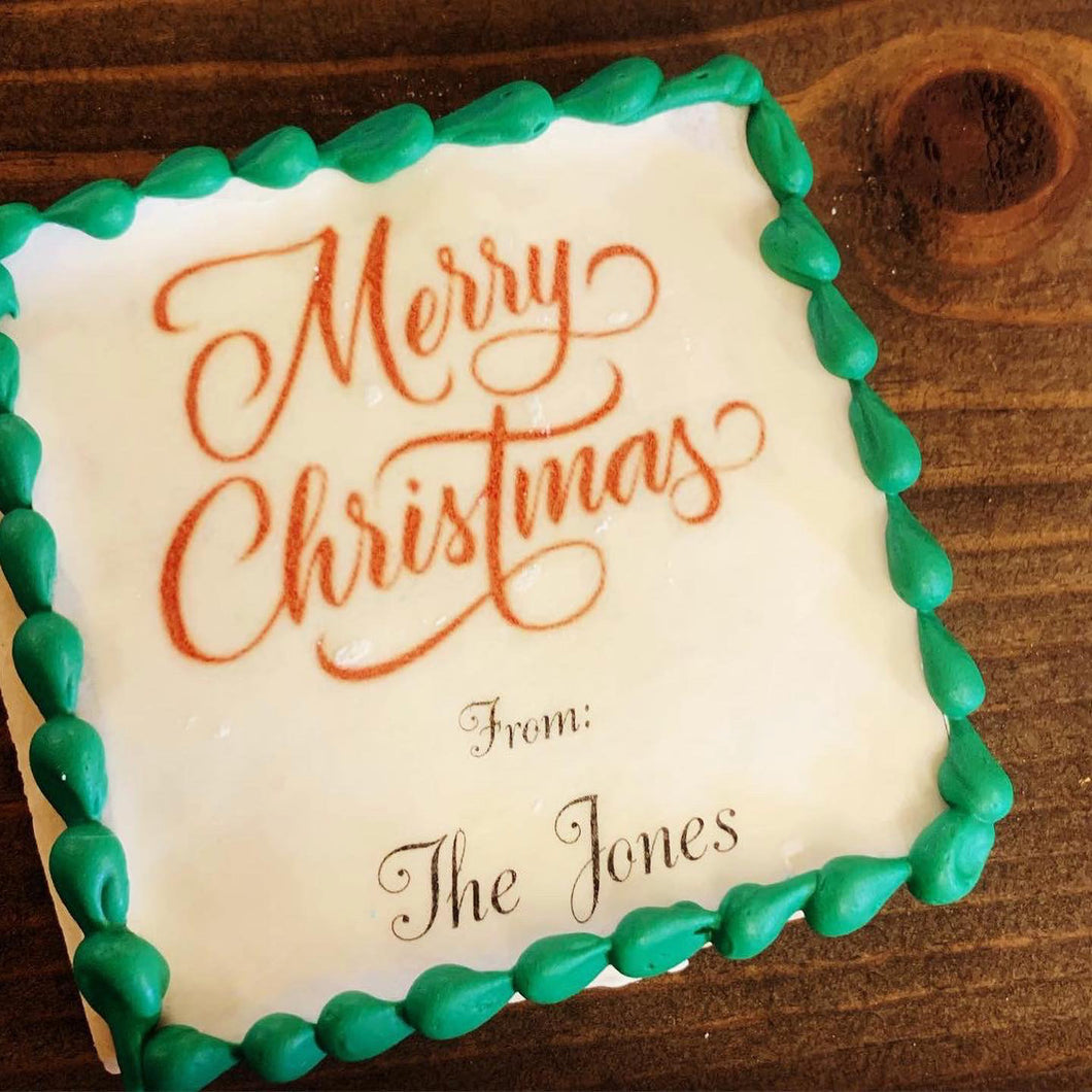 Personalized Merry Christmas Cookie