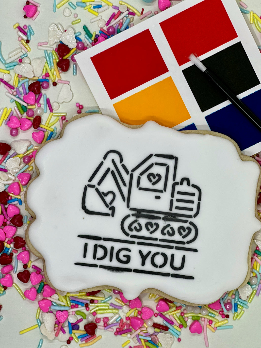 Paint Your Own I DIg You  Cookie